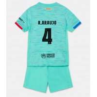 Barcelona Ronald Araujo #4 3rd trikot Kinder 2023-24 Kurzarm (+ Kurze Hosen)